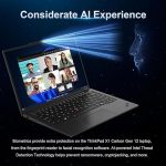Lenovo ThinkPad X1 Carbon Gen 12 21KC00B1US Ordinateur portable tactile 14" WUXGA Intel Core Ultra 7 165U Technologie vPro Plate-forme Intel Evo 16Go SSD 512 Go Clavier Anglais Peinture Noir – Image 7
