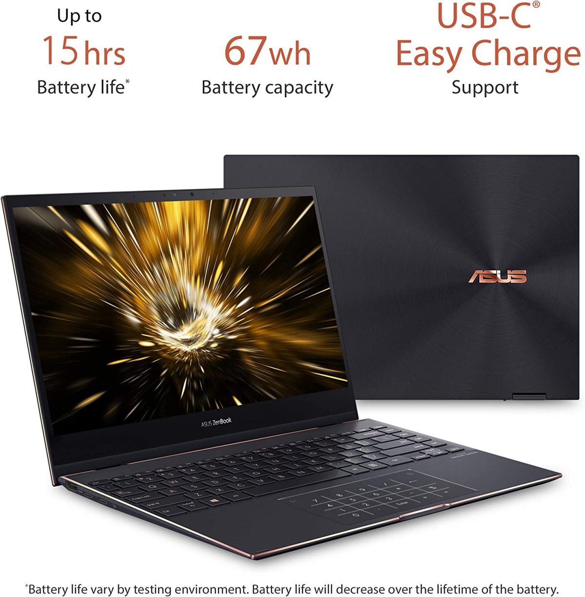 ASUS ZenBook 14 Flip OLED Laptop, 3K OLED Touch, AMD RYZEN 9-5900HX 16GB RAM, 1TB SSD, – Image 6
