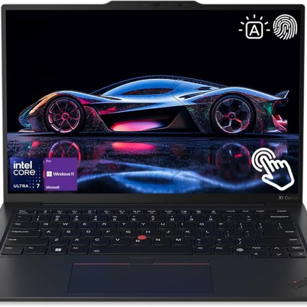 Lenovo ThinkPad X1 Carbon Gen 12 21KC00B1US Ordinateur portable tactile 14" WUXGA Intel Core Ultra 7 165U Technologie vPro Plate-forme Intel Evo 16Go SSD 512 Go Clavier Anglais Peinture Noir