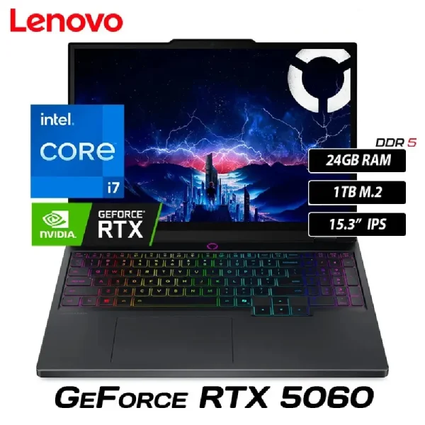 Laptop Lenovo Legion 5 Gen10 15.3'' WUXGA 165Hz Intel I7-13650HX 24GB DDR5 1TB SSD RTX 5060 8GB
