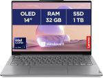 Lenovo Yoga Slim 7 14IMH9 - Ordinateur Portable 14'' OLED (Intel Core Ultra 7 155H, RAM 32Go, SSD 1To, Intel Arc Graphics,Windows 11 Home) Clavier rétroéclairé