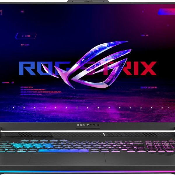 Asus ROG STRIX-G18-G814JI-N6168W PC Portable Gamer 18" QHD+ 240Hz Intel Core i9-13900HX RTX 4070 8 GB TGP 140W 32Go RAM DDR5 2TO SSD NVMe M.2 PCIe4, Windows 11Home Clavier QWERTY Rétroéclaire RGB
